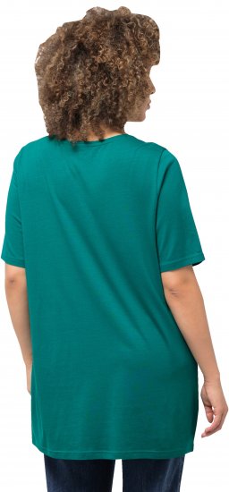 Ulla Popken Essential Front Pleat Tee Dark Emerald - Tričká - 