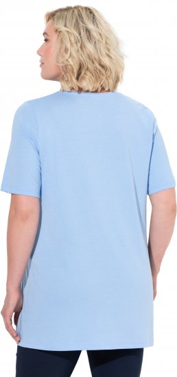 Ulla Popken Essential Front Pleat Tee Light Blue - Tričká - 