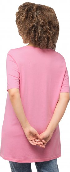 Ulla Popken Essential Front Pleat Tee Light Pink - Tričká - 