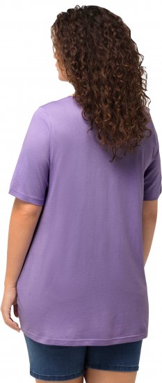 Ulla Popken Essential Front Pleat Tee Pale Lilac - Tričká - 
