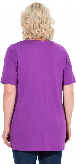 Ulla Popken Essential Front Pleat Tee Purple - Tričká - 