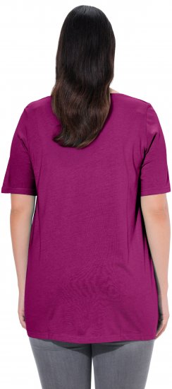 Ulla Popken Essential Front Pleat Tee Berry - Tričká - 