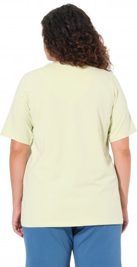 Ulla Popken Essential Notch Neck Stretch Tee Pistachio - Tričká - 