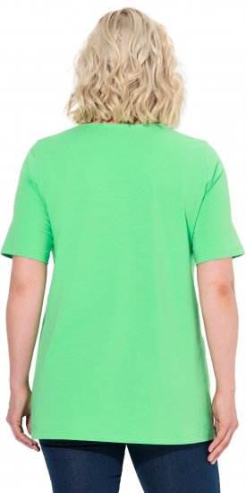 Ulla Popken Essential Notch Neck Stretch Tee Mint Green - Tričká - 