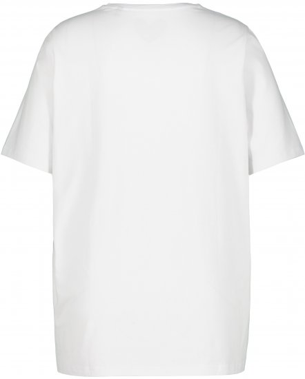 Ulla Popken Essential Round Neck Stretch Tee Snow White - Tričká - 