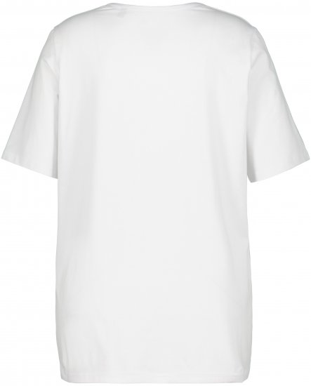 Ulla Popken Essential Square Neck Stretch Tee Snow White - Tričká - 