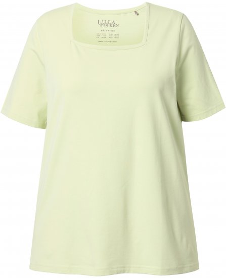 Ulla Popken Essential Square Neck Stretch Tee Pistachio - Tričká - 