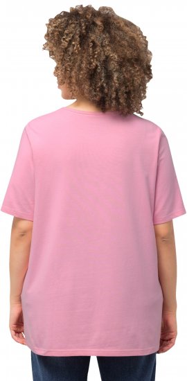 Ulla Popken Essential Square Neck Stretch Tee Light Pink - Tričká - 