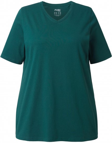 Ulla Popken Eco Cotton Basic T-Shirt 2-Pack Green/White - Tričká - 
