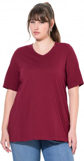 Ulla Popken Eco Cotton Basic T-Shirt 2-Pack Red/Navy - Tričká - 