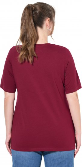 Ulla Popken Eco Cotton Basic T-Shirt 2-Pack Red/Navy - Tričká - 