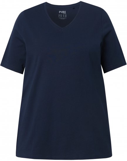 Ulla Popken Eco Cotton Basic T-Shirt 2-Pack Red/Navy - Tričká - 