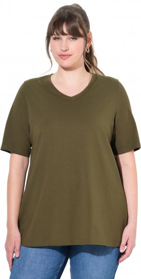 Ulla Popken Eco Cotton Basic T-Shirt 2-Pack Green/Black - Tričká - 