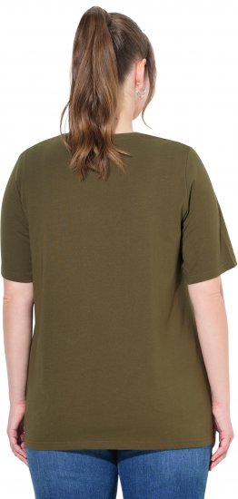 Ulla Popken Eco Cotton Basic T-Shirt 2-Pack Green/Black - Tričká - 