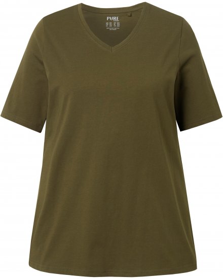 Ulla Popken Eco Cotton Basic T-Shirt 2-Pack Green/Black - Tričká - 