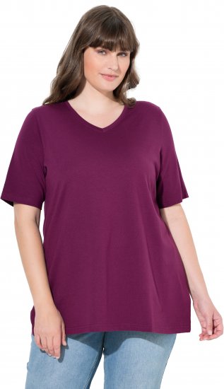 Ulla Popken Eco Cotton Basic T-Shirt 2-Pack Black/Red - Tričká - 