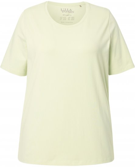 Ulla Popken Essential Round Neck Stretch Tee Pistachio - Tričká - 