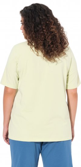 Ulla Popken Essential Round Neck Stretch Tee Pistachio - Tričká - 