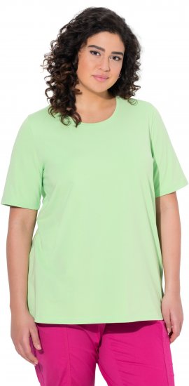 Ulla Popken Essential Round Neck Stretch Tee Light Green - Tričká - 