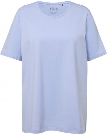 Ulla Popken Essential Round Neck Stretch Tee Sky Blue - Tričká - 