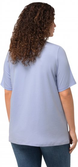 Ulla Popken Essential Round Neck Stretch Tee Sky Blue - Tričká - 
