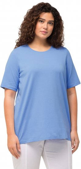 Ulla Popken Essential Round Neck Stretch Tee Cloud Blue - Tričká - 