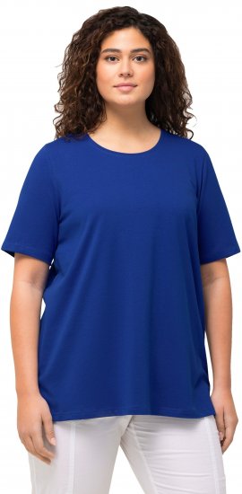 Ulla Popken Essential Round Neck Stretch Tee Cobalt Blue - Tričká - 
