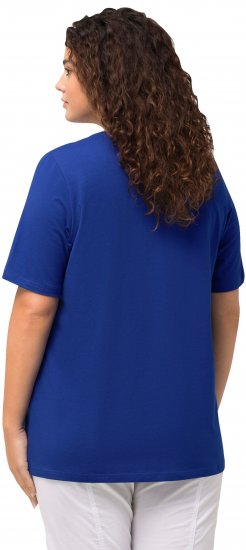 Ulla Popken Essential Round Neck Stretch Tee Cobalt Blue - Tričká - 
