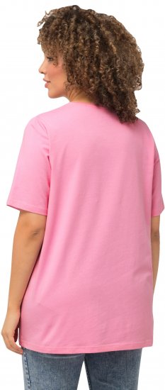 Ulla Popken Essential Round Neck Stretch Tee Light Pink - Tričká - 
