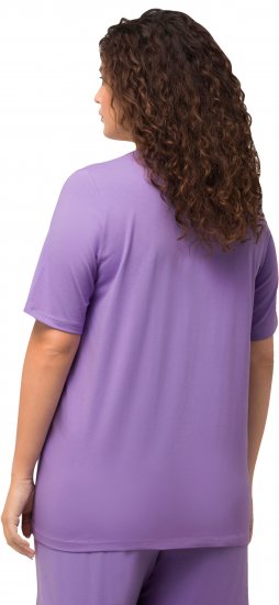 Ulla Popken Essential Round Neck Stretch Tee Pale Lilac - Tričká - 