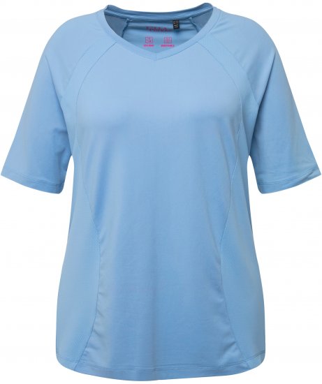 Ulla Popken Quick-Drying Short Sleeve T-Shirt Pale Blue - Tričká - 