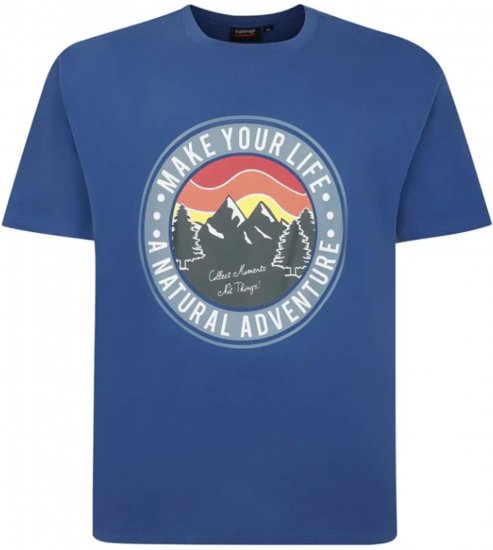Espionage T421 Natural Adventure Printed T-Shirt Blue - Tričká s potlačou - Tričká s potlačou - 2XL-8XL