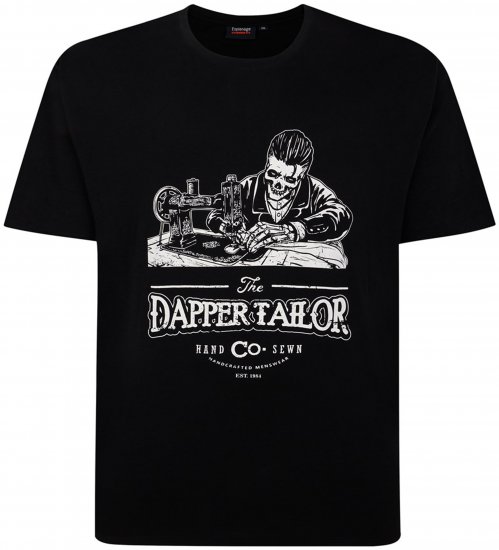 Espionage T426 Dapper Tailor Printed T-Shirt Black - Tričká s potlačou - Tričká s potlačou - 2XL-8XL