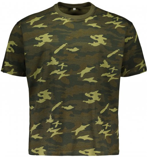 Big Bones X2175 Camo T-Shirt Green - Tričká - Nadrozmerné tričká - 2XL-14XL