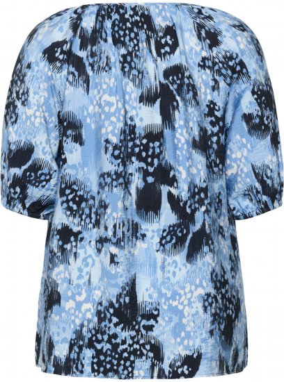 Kaffe Curve Aliana Tunic Blue Flower Animal - Tuniky - 