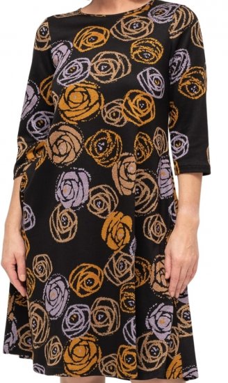 Scandinavian Caramel Flower Petals Dress Lavender and Orange - DÁMSKE OBLEČENIE 40-66 - 