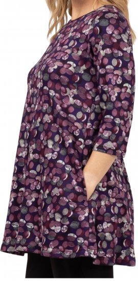 Scandinavian Caramel Flower Petals Tunic Purple - Tričká - 