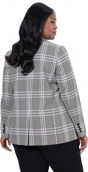 Ulla Popken Kockované Sako Zelené - Saká - 