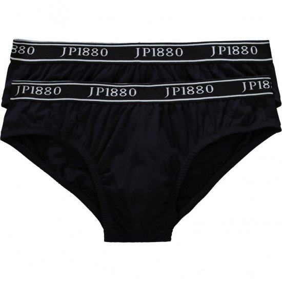 JP1880 Briefs Stretch Cotton 2-Pack Black - Spodná bielizeň - Spodné Prádlo 2XL-8XL