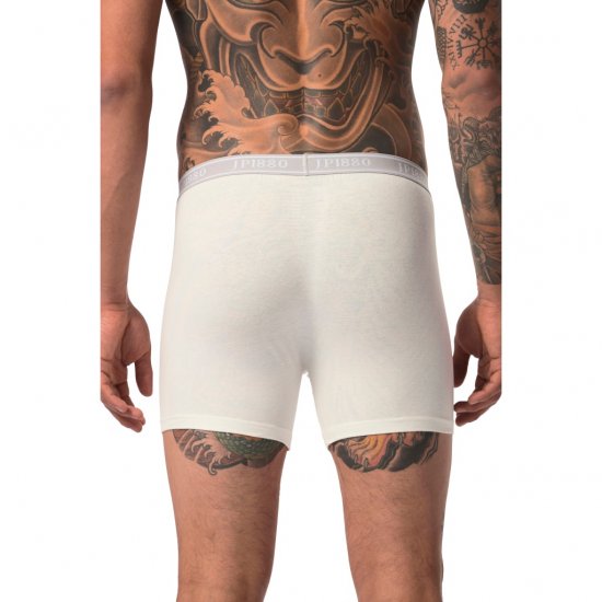 JP1880 Boxershorts Flexnamic OEKO-TEX Mid 2-Pack Grey/Off-White - Spodná bielizeň - Spodné Prádlo 2XL-8XL