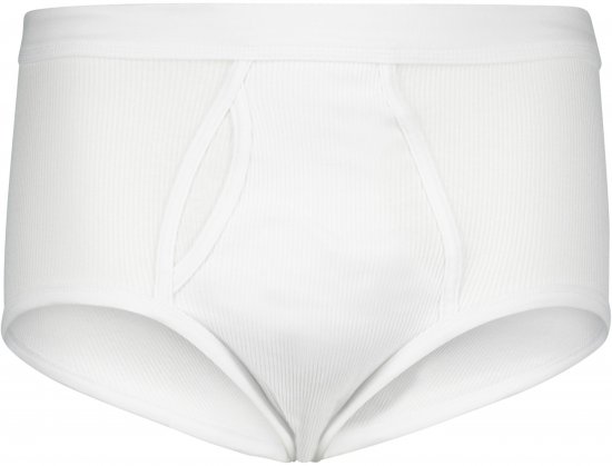 Adamo Prestige Briefs Double Ribbed White - Spodná bielizeň - Spodné Prádlo 2XL-8XL