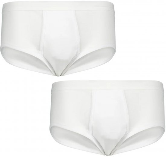 Adamo Royal Fine Ribbed Briefs 2-Pack White - Spodná bielizeň - Spodné Prádlo 2XL-8XL