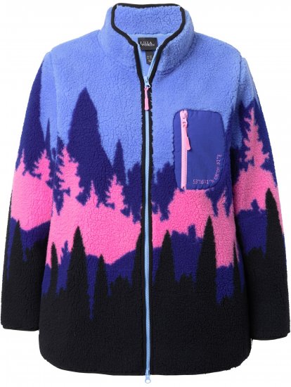Ulla Popken Alpine Landscape Fleece Jacket Cloud Blue - Mikiny & mikiny bez kapucne - 