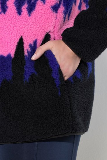 Ulla Popken Alpine Landscape Fleece Jacket Cloud Blue - Mikiny & mikiny bez kapucne - Pohodlné mikiny, hoodie a pletené svetre
