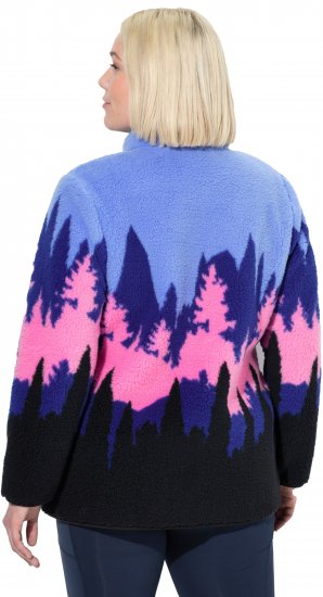 Ulla Popken Alpine Landscape Fleece Jacket Cloud Blue - Mikiny & mikiny bez kapucne - 