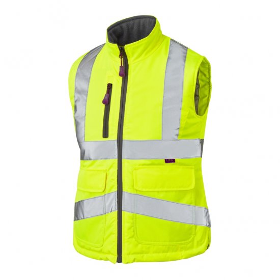 Leo Sandymere EcoViz Women's Bodywarmer Yellow - Pracovné Odevy - 