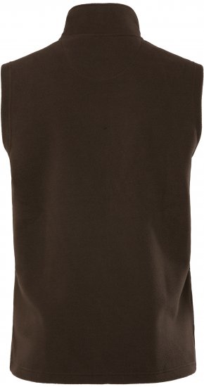 JP1880 Fleece Vest Stand-up Collar Brown - Bundy - Bundy Nadmerné Veľkosti 2XL-8XL