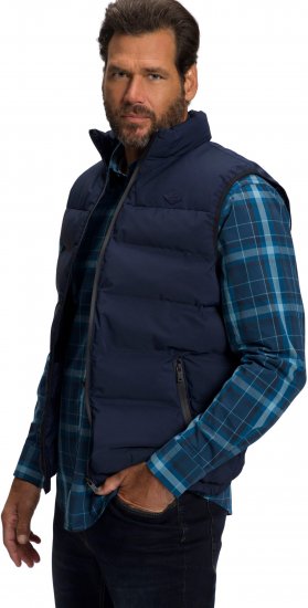 JP1880 Quilted Gilet Stand-up Collar Navy - Bundy - Bundy Nadmerné Veľkosti 2XL-8XL