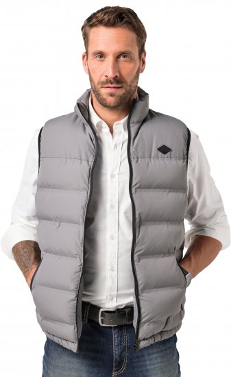 JP1880 Quilted Vest Outdoor Stand-up Collar Grey - Bundy - Bundy Nadmerné Veľkosti 2XL-8XL