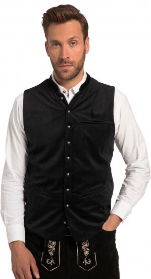 JP1880 Velvet Vest Traditional Black - Slávnostné oblečenie - Slávnostné oblečenie – Oslavujte štýlovo a pohodlne